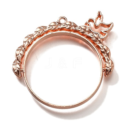 Alloy Open Back Bezel Pendants PALLOY-I223-03RG-1