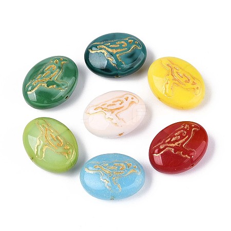 Opaque Glass Beads LAMP-T021-36M-1