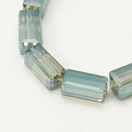 Electroplate Glass Beads EGLA-J023-12x6mm-WLS10-1