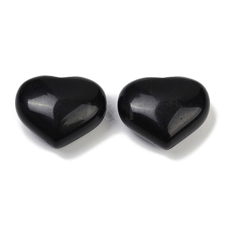 Heart Natural Obsidian Palm Stones G-C186-02I-1