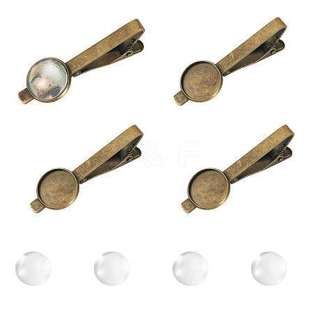 4Pcs Alloy Brooch Cabochon Settings FIND-TA0007-83A-1