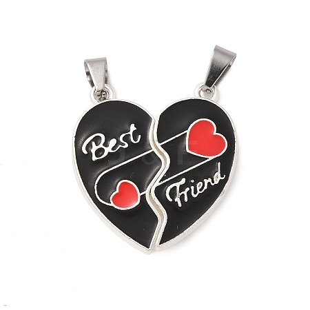Alloy Enamel Split Pendants STAS-M114-03SP-01-1