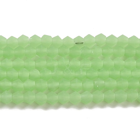 Imitation Jade Frosted Glass Bead Strands GLAA-F029-JM4mm-B01-1