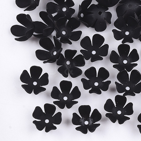Spray Painted Eco-Friendly Iron Bead Caps IFIN-T009-08A-1