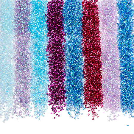 80G 8 Colors Plastic Tube Beads KY-HY0001-14B-1