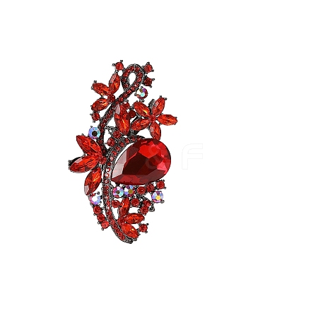 Alloy and Glass Rhinestone Brooch PW-WGC0DFD-02-1