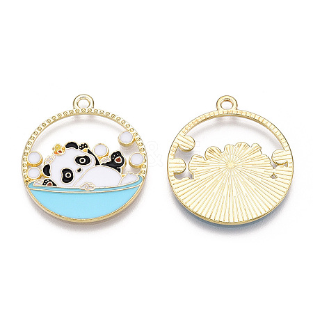 Alloy Enamel Pendants ENAM-D047-01G-02-1