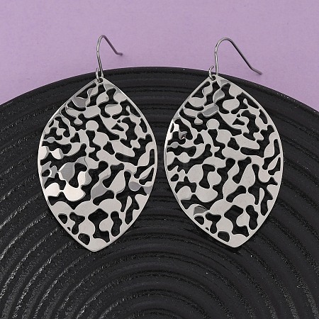 304 Stainless Steel Dangle Earrings EJEW-F393-22P-1