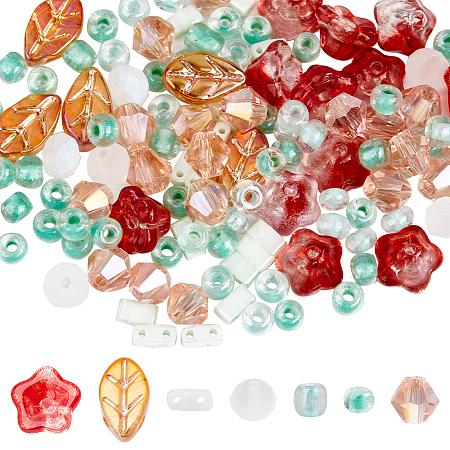 Mixed Styles Electroplate Glass Beads EGLA-SC0001-34-1