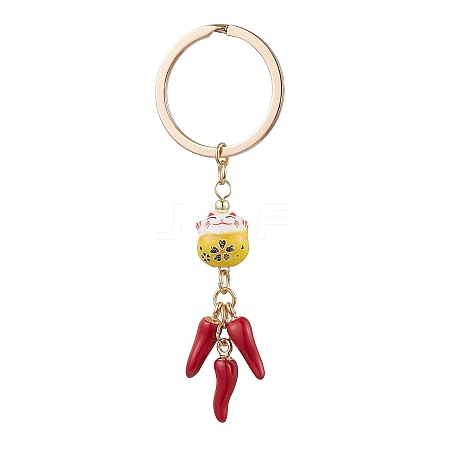 Porcelain & Alloy Enamel Keychain KEYC-JKC01156-01-1