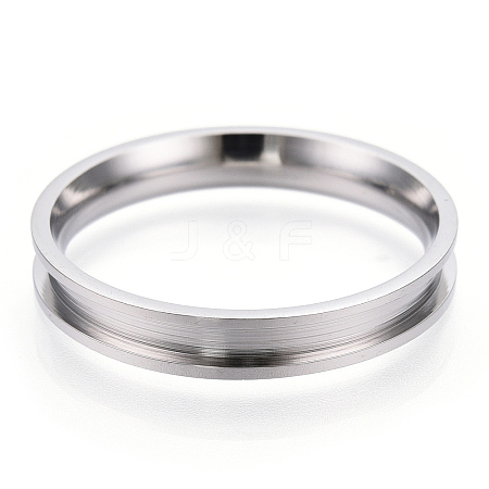 201 Stainless Steel Grooved Finger Ring Settings RJEW-TAC0017-4mm-05A-1