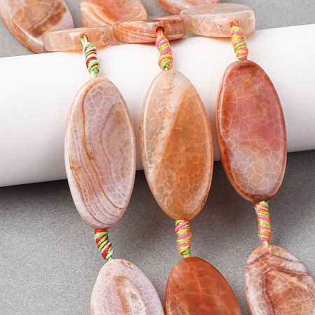 Natural Fire Crackle Agate Beads Strands G-F825-A01-01D-1