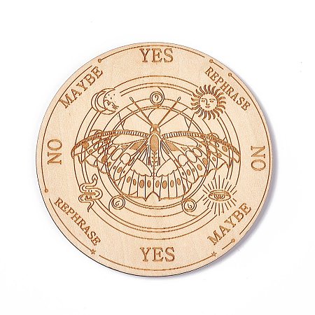 Wooden Carved Cup Mats LS-DIY-B060-04C-1