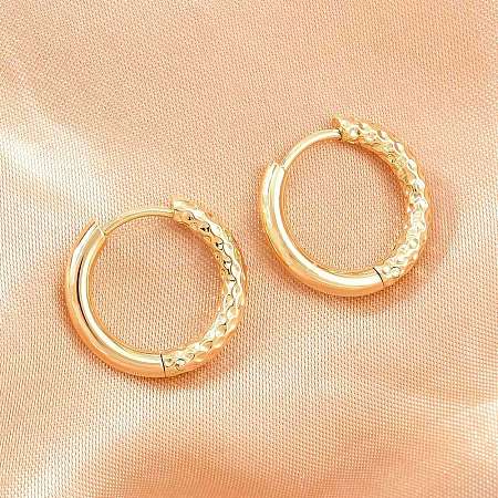 Brass Huggie Hoop Earrings KK-CBA8A92-04G-1