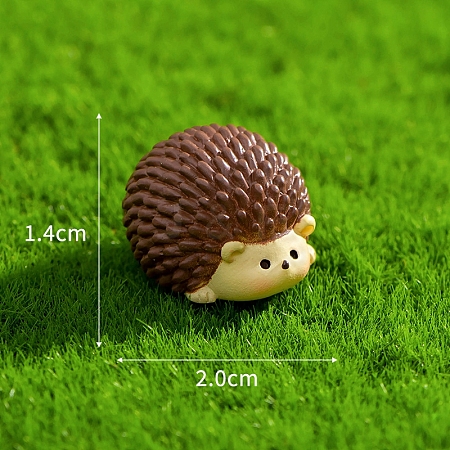 Cute Resin Hedgehog Miniature Ornaments PW-WG5E9A1-03-1