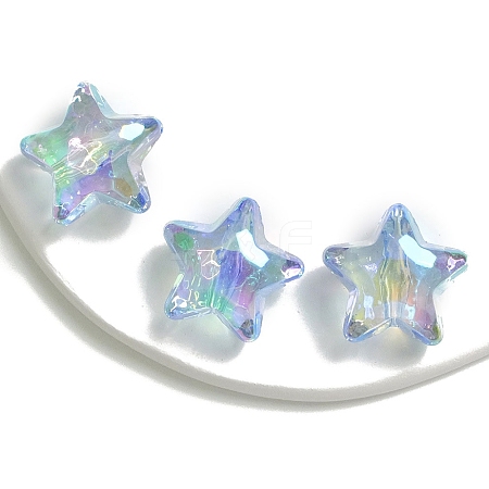 Star Transparent Acrylic Beads MACR-CJC0002-02B-01-1