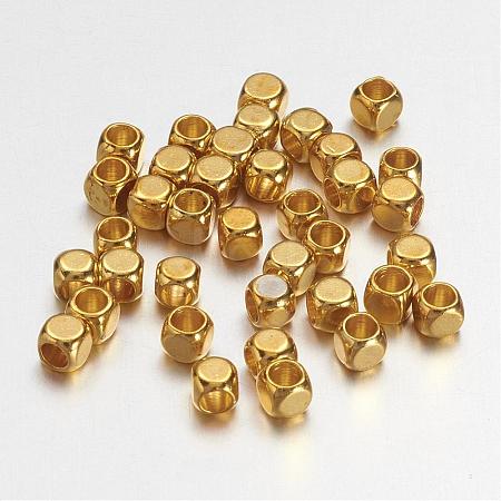 Brass Spacer Beads KK-L018-G-1