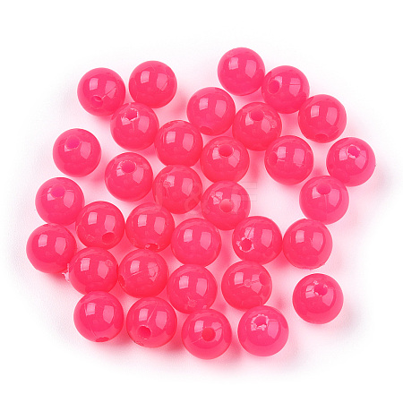 Opaque Plastic Beads LS-X-KY-T005-6mm-625-1