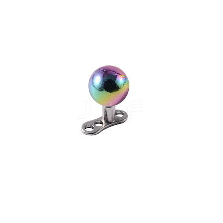 Stainless Steel Round Ball Dermal Anchor Base/Top for Women Men WGB1D88-54-1