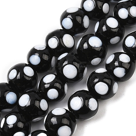 Handmade Lampwork Beads LAMP-D002-8mm-01J-1