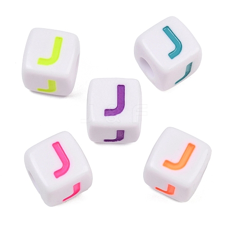 Opaque Acrylic Enamel European Beads AC-ACBA1794-04J-1