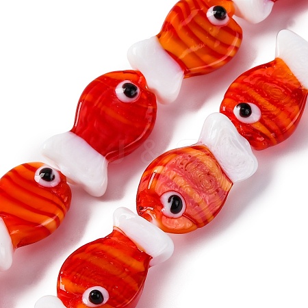 Handmade Lampwork Beads Strands LS-LAMP-G154-07M-1