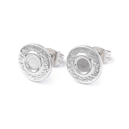 Non-Tarnish 304 Stainless Steel Stud Earring Finding X-EJEW-I285-28P-1