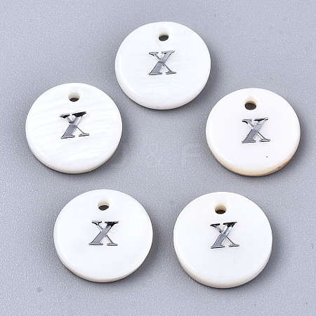 Natural Freshwater Shell Pendants SHEL-Q018-01A-X-P-1