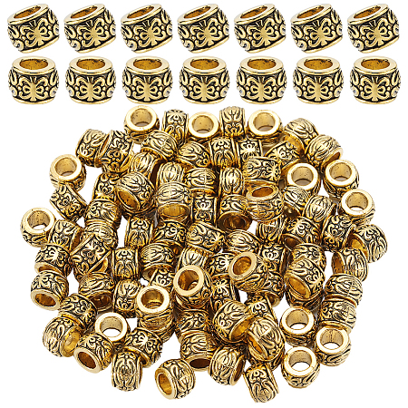 100Pcs Tibetan Style Alloy European Beads TIBEB-SP0001-07-1