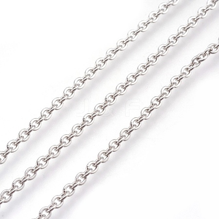 Tarnish Resistant 304 Stainless Steel Cable Chains CHS-R002-0.6mm-1