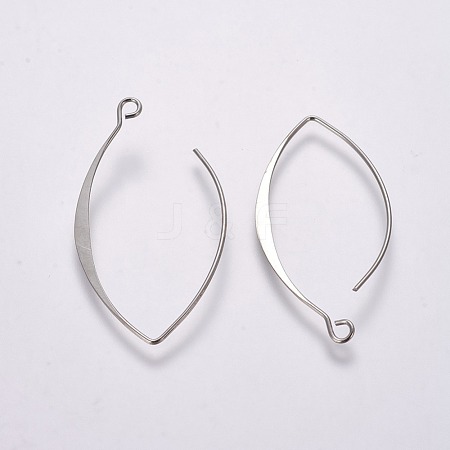 Rack Plating Alloy Earring Hooks PALLOY-WH0065-33P-1