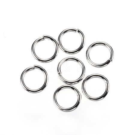 304 Stainless Steel Open Jump Rings X-STAS-D448-099P-6mm-1
