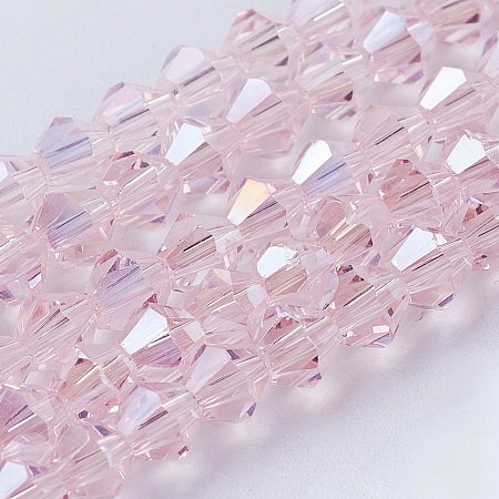 Transparent Electroplate Glass Beads Strands LS-EGLA-A039-T3mm-B26-1