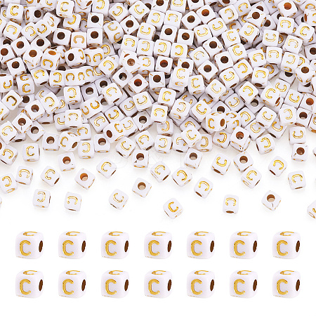 Opaque Acrylic Beads MACR-TAG0001-07C-1