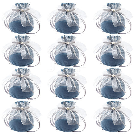  12Pcs Velvet Jewelry Drawstring Gift Bags TP-NB0001-30D-1