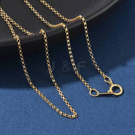 1/20 14K Gold Filled Rolo Chain Necklaces for Women Men NJEW-Z068-09G-1