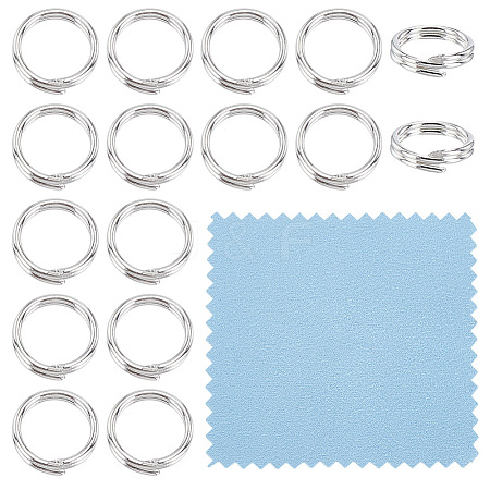 16Pcs 925 Sterling Silver Split Rings STER-HY0001-16-1
