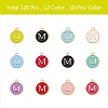 120Pcs 12 Colors Golden Plated Alloy Charms ENAM-SZ0001-64M-3