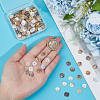 300Pcs Flat Round Natural Akoya Shell Beads SHEL-PA0001-09-3