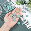 SUNNYCLUE 20Pcs 5 Style Dyed Synthetic Turquoise Pendants G-SC0001-76-9