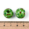 Spray Painted Schima Wood Beads WOOD-T032-36E-3