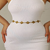 Alloy Rhombus Link Chain Waist Belly Chains for Women FS-WGE04C8-03-1