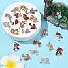 24Pcs 6 Colors Rack Plating Alloy Rhinestone Pendants FIND-FS0004-96-4