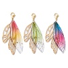 Butterfly Wings Resin Pendant Decorations HJEW-TA00314-1