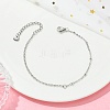 304 Stainless Steel Satellite Chain & Cable Chain Bracelets BJEW-JB14160-02-2