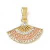 Brass Micro Pave Cubic Zirconia Pendants KK-I371-28G-03-1