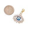 Evil Eye Alloy Rhinestone & Resin Pendant Decorations HJEW-JM02973-3