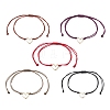 Brass Braided Bead Bracelets BJEW-JB12721-5