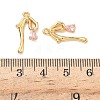 Brass Micro Pave Cubic Zirconia Pendants KK-A281-11G-02-3