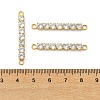 SHEGRACE Brass Pave Clear Cubic Zirconia Connector Charms XGRQ3P551-643G-3